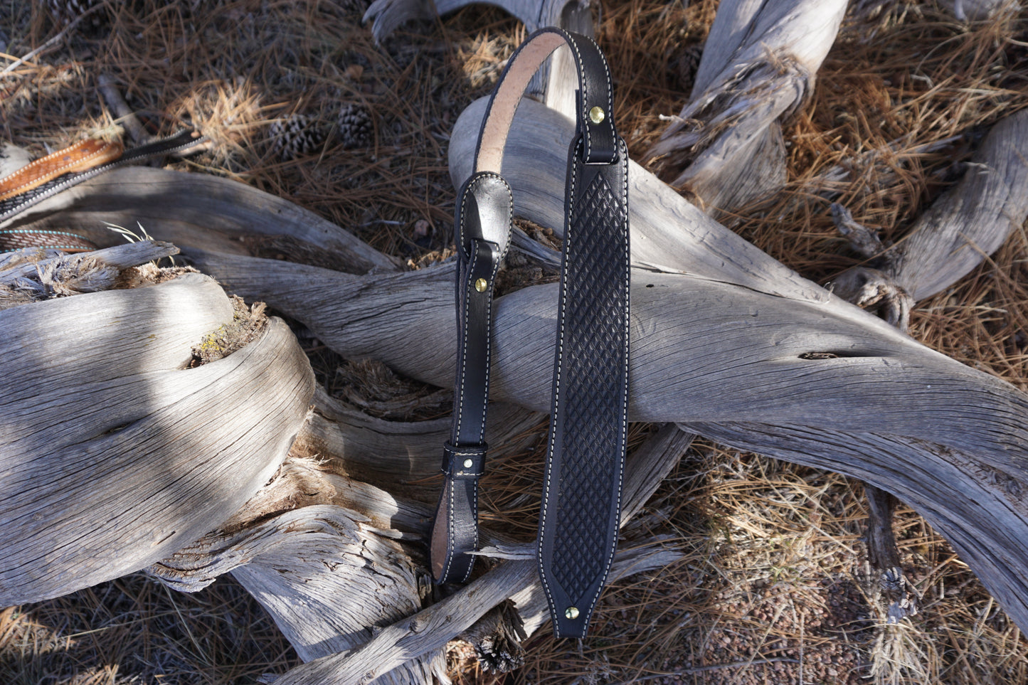 Hand tooled Leather Rifle Sling #050