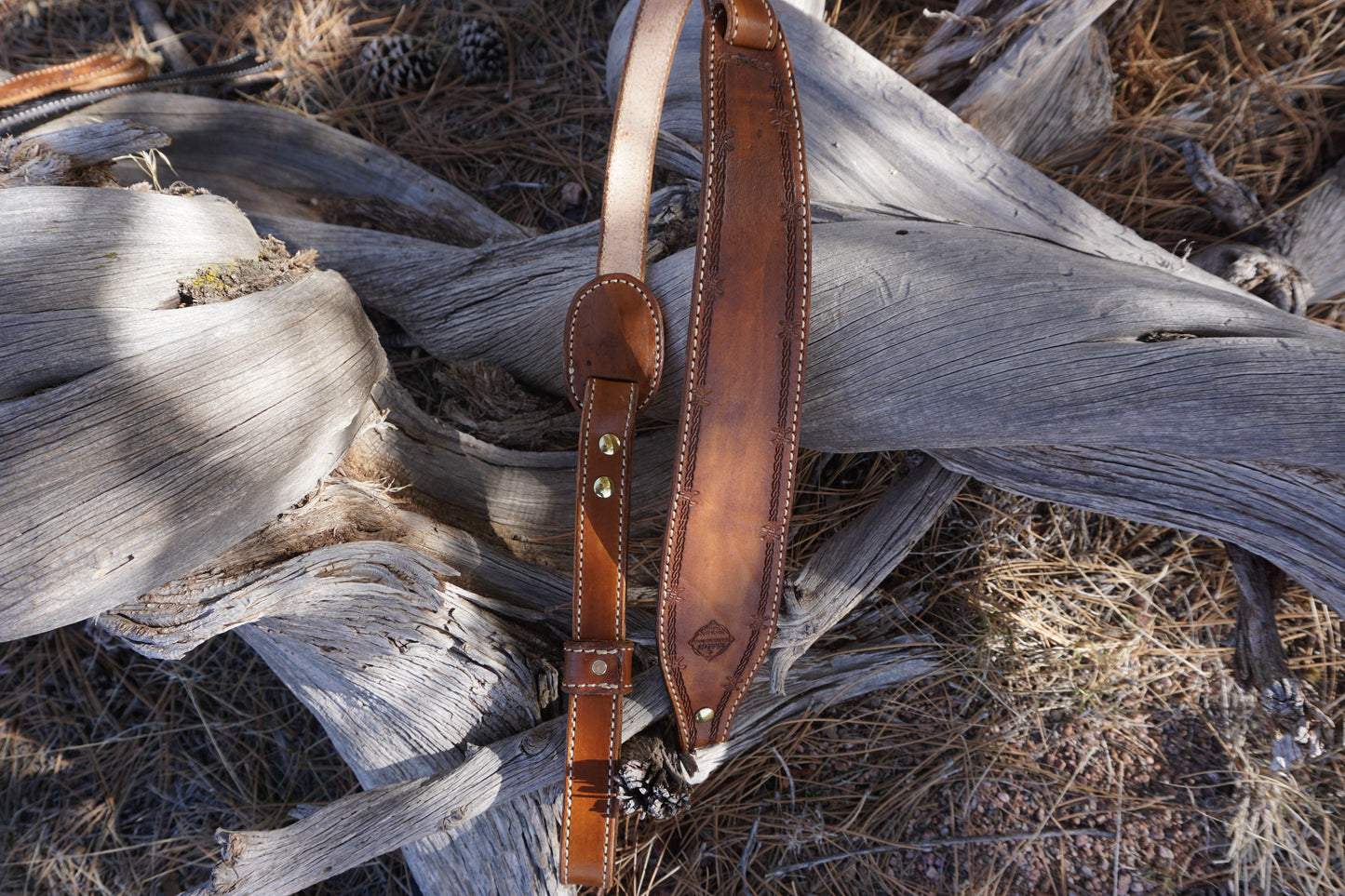Hand tooled Leather Rifle Sling #051