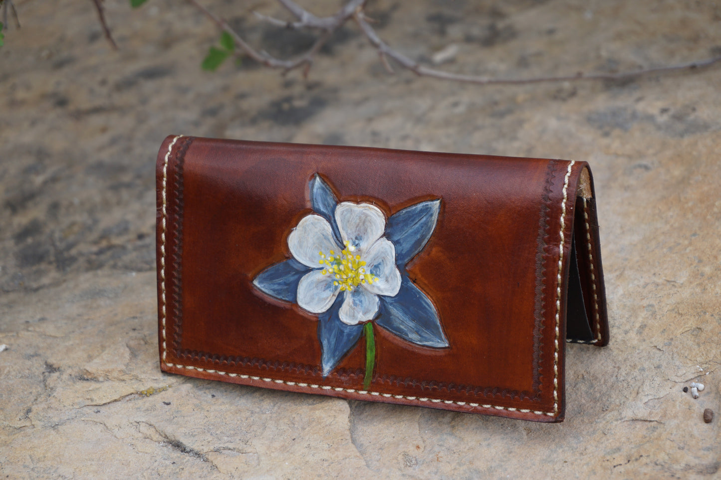 Leather Checkbook Cover #082