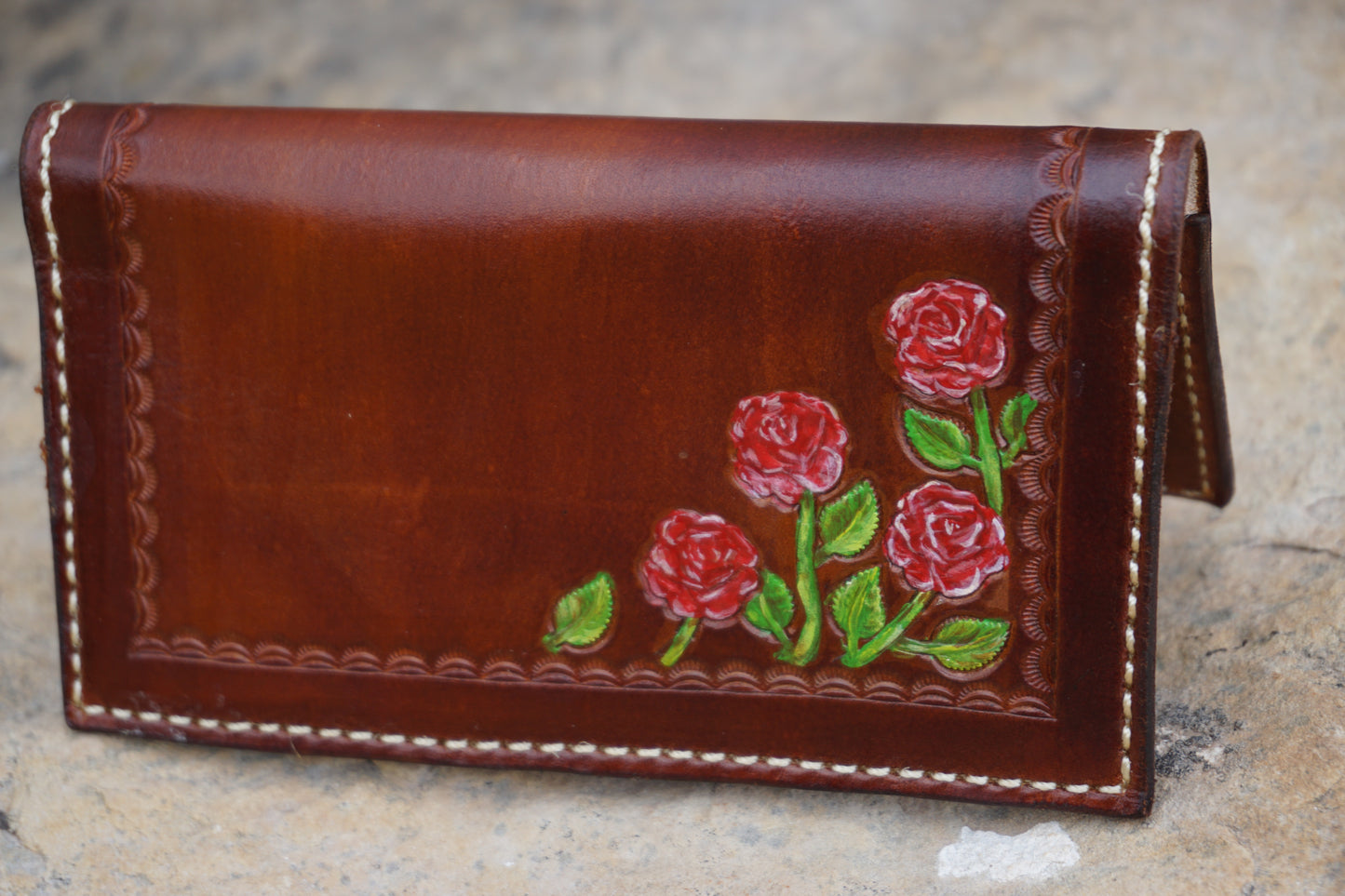 Leather Checkbook Cover #083