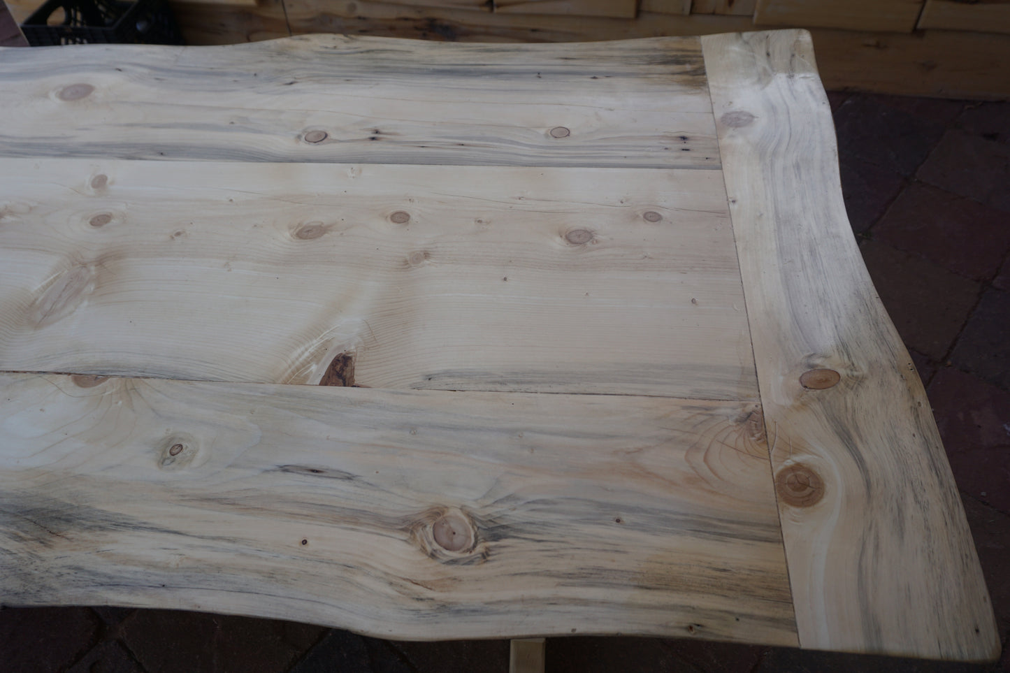 Pine Beetle Kill Staining - Dining Room Table
