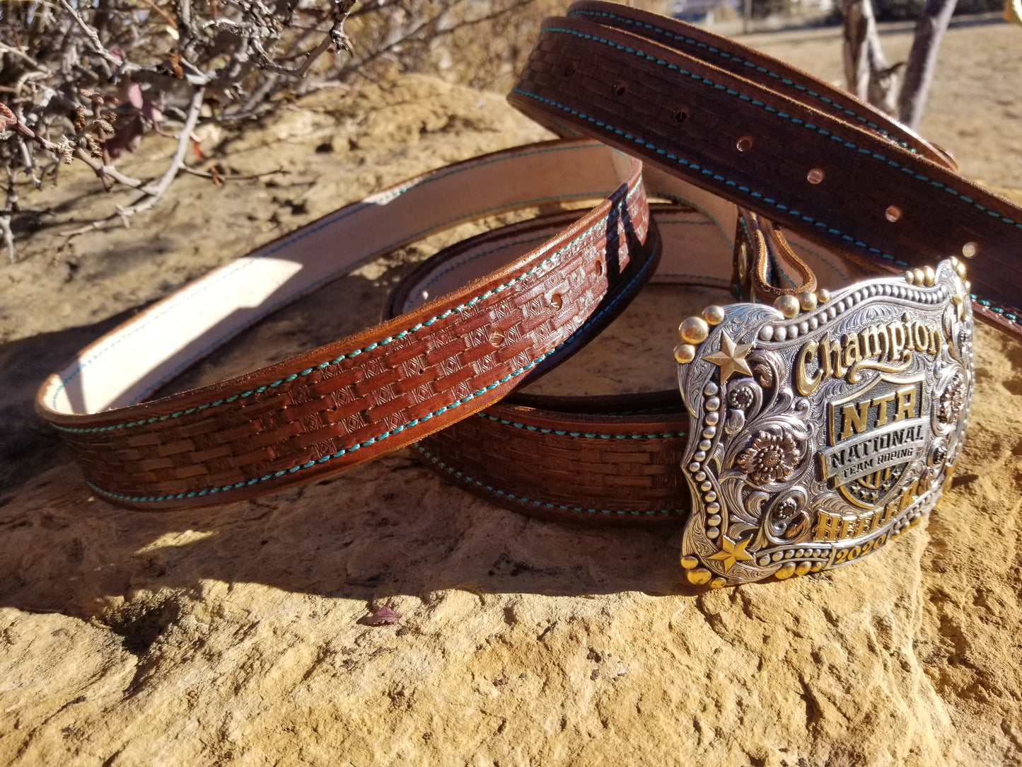 Hand Tooled Belts - Pattern #010