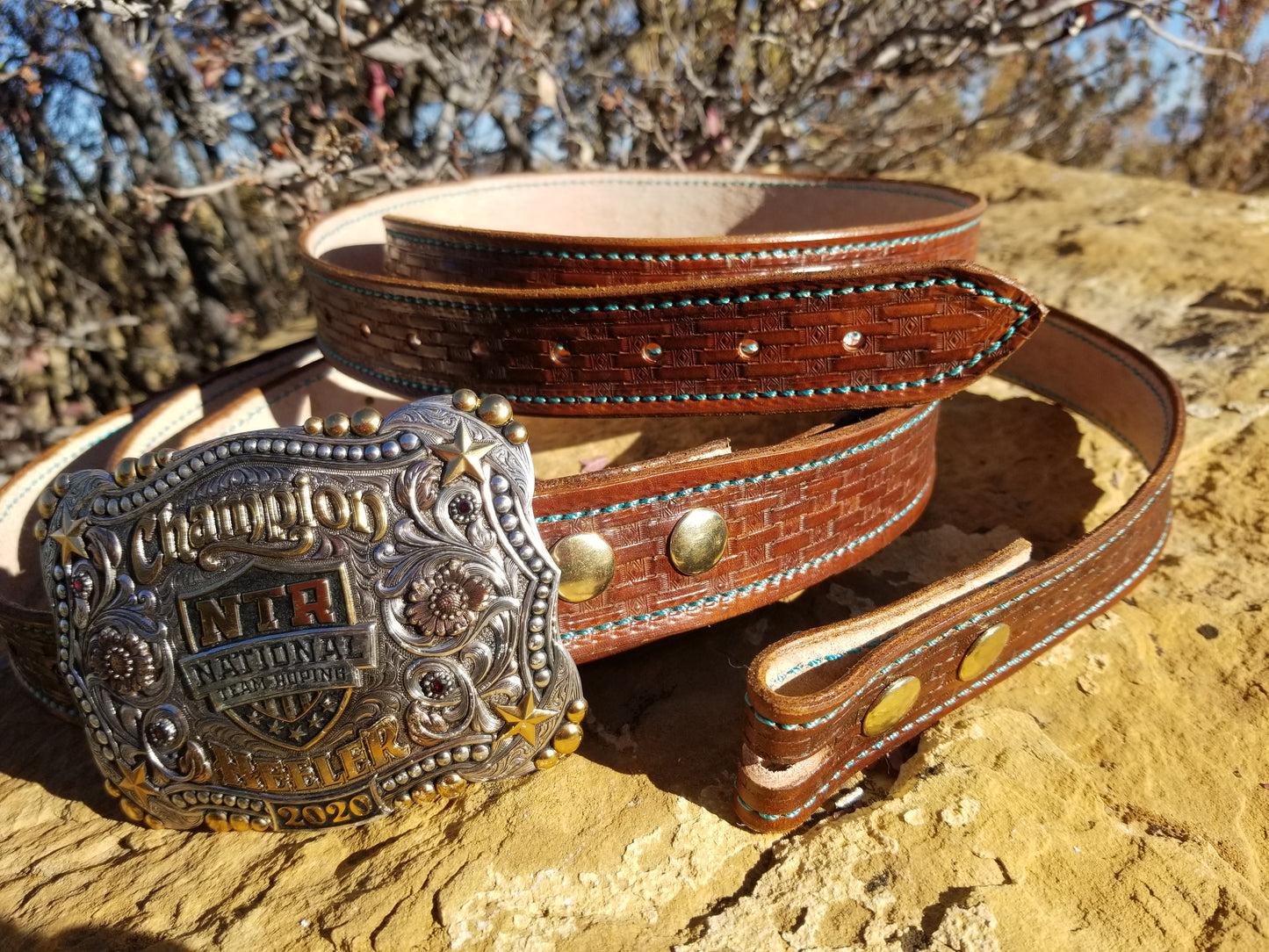 Hand Tooled Belts - Pattern #010