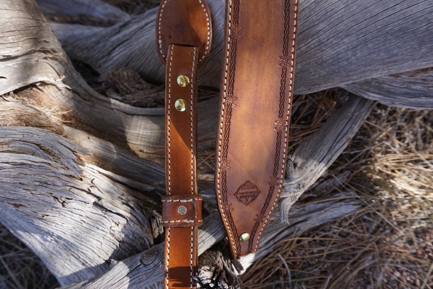 Hand tooled Leather Rifle Sling  #051