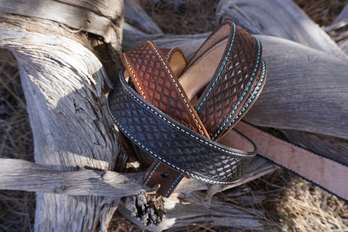 Hand Tooled Belts - Pattern #020