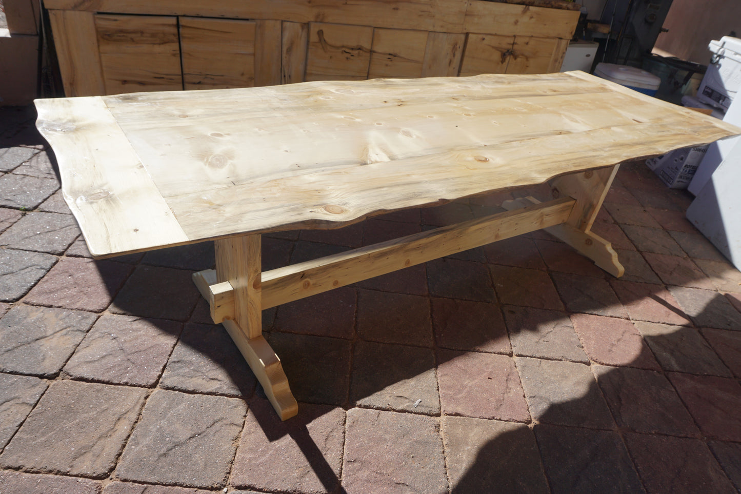 Pine Beetle Kill Staining -  Dining Room Table