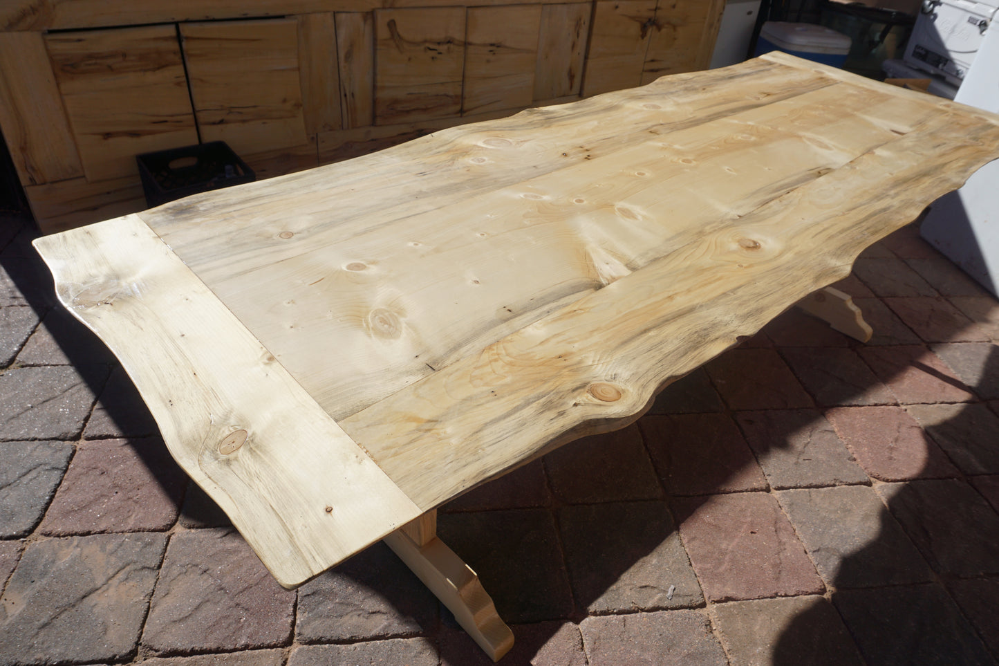 Pine Beetle Kill Staining -  Dining Room Table