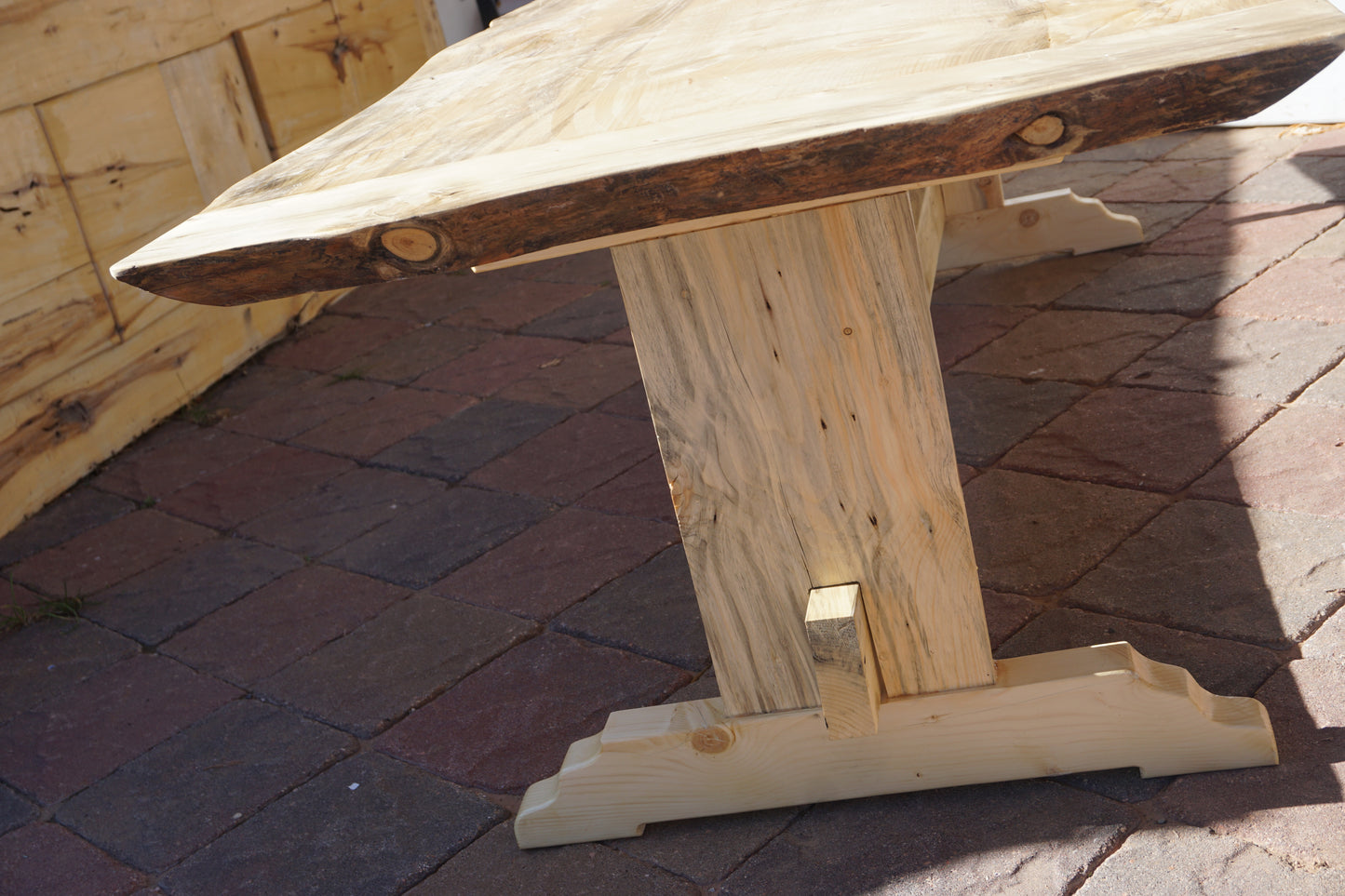 Pine Beetle Kill Staining -  Dining Room Table