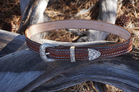 Hand Tooled Belt with buckle