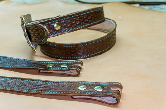 Hand Tooled Belts - Pattern #010